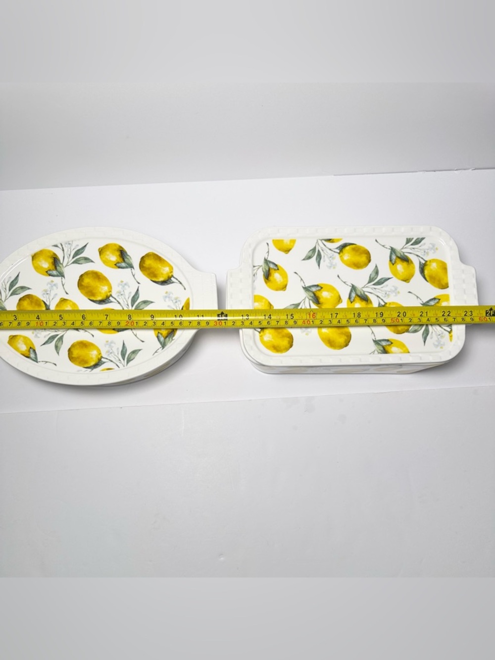2-Lemon EuroGarden Oval & Rectangle Oven To Table Lidded Casserole Baker 3 in 1 - Picture 13 of 16